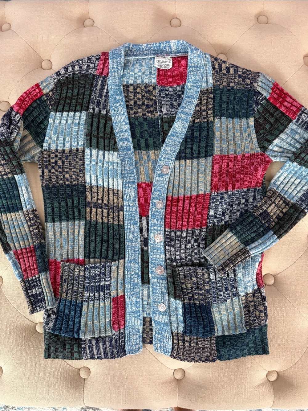Vintage Patchwork Cardigan Sweater